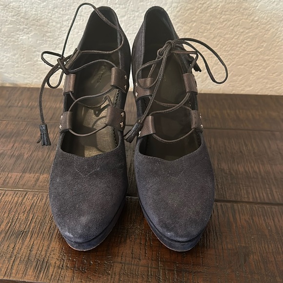 Rag and Bone blue suede heels - Picture 1 of 4